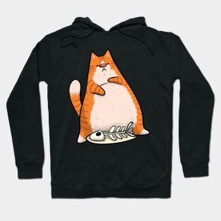 Ginger Lazy Cat T-Shirt Hoodie